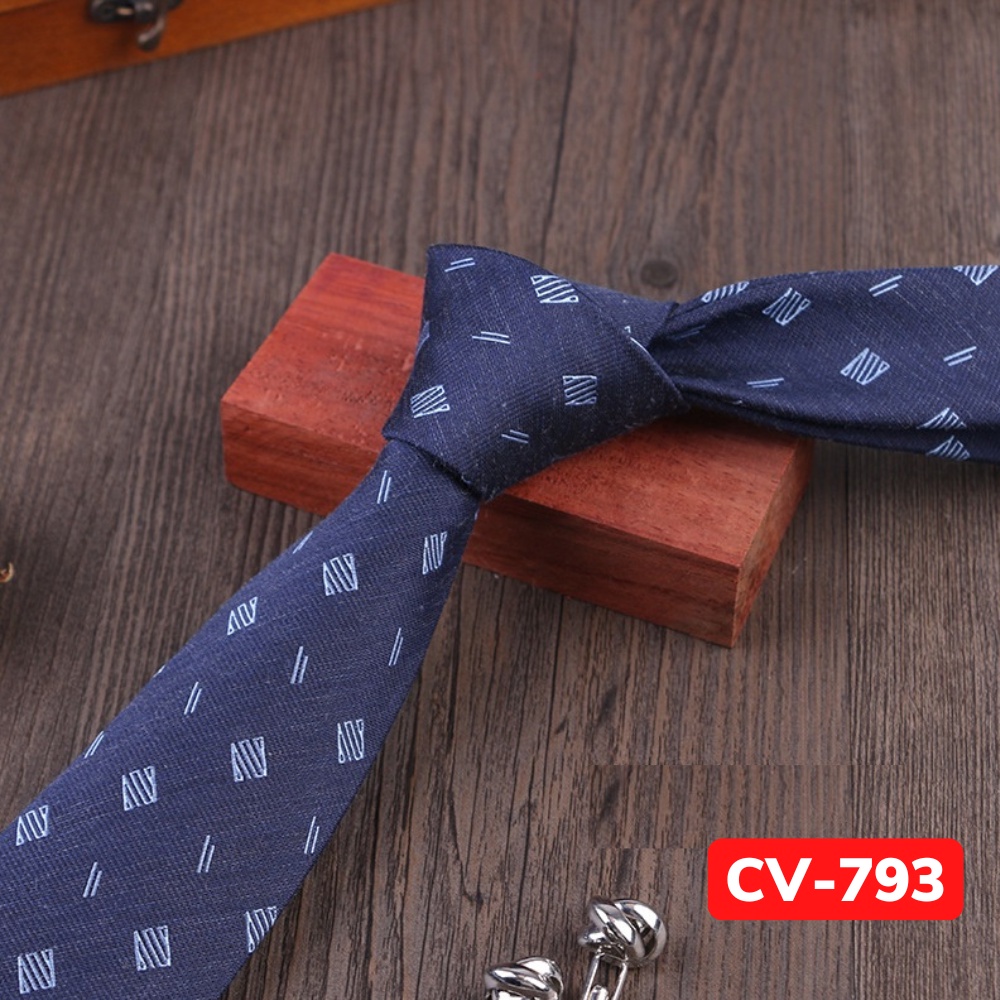 Cravat Nam cỡ trung 7cm cao cấp nhiều mẫu lựa chọn, cà vạt chú rể, Cavat dự tiệc, Calavat công sở CV-793
