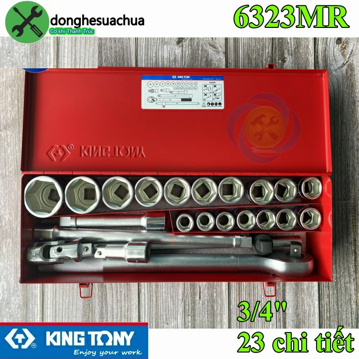 Bộ tuýp 3/4 Kingtony 6323MR 23 chi tiết