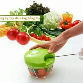 Máy xay tỏi ớt đa năng kéo tay tiện dụng