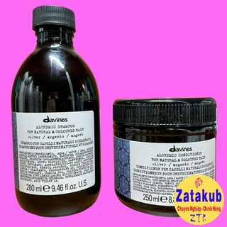 [Chính Hãng][Siêu Rẻ]Cặp gội xả Davines Alchemic cho tóc nhuộm Bạch kim 280ml/250ml