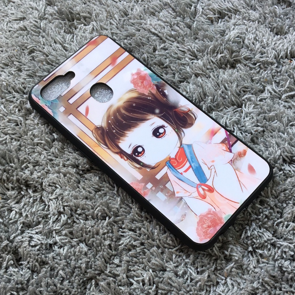 Ốp lưng cho Oppo F11/F11pro/F9/F7/F5/F3/F1s/A3s/A1k/A5S/A83 lưng phủ bóng hình cute
