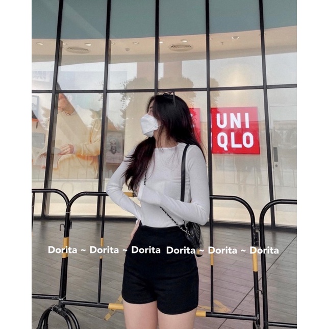 Quần short Idol thô chéo dáng ôm cạp cao kéo khoá sau lưng, Quần Short lưng cao Hàn Quốc | WebRaoVat - webraovat.net.vn