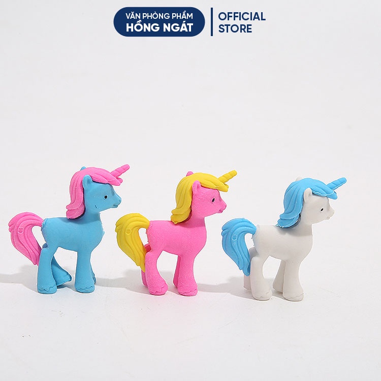 Tẩy bút chì hình ngựa pony, đồ dùng học tập dễ thương cute giá rẻ làm quà tặng học sinh văn phòng phẩm T06