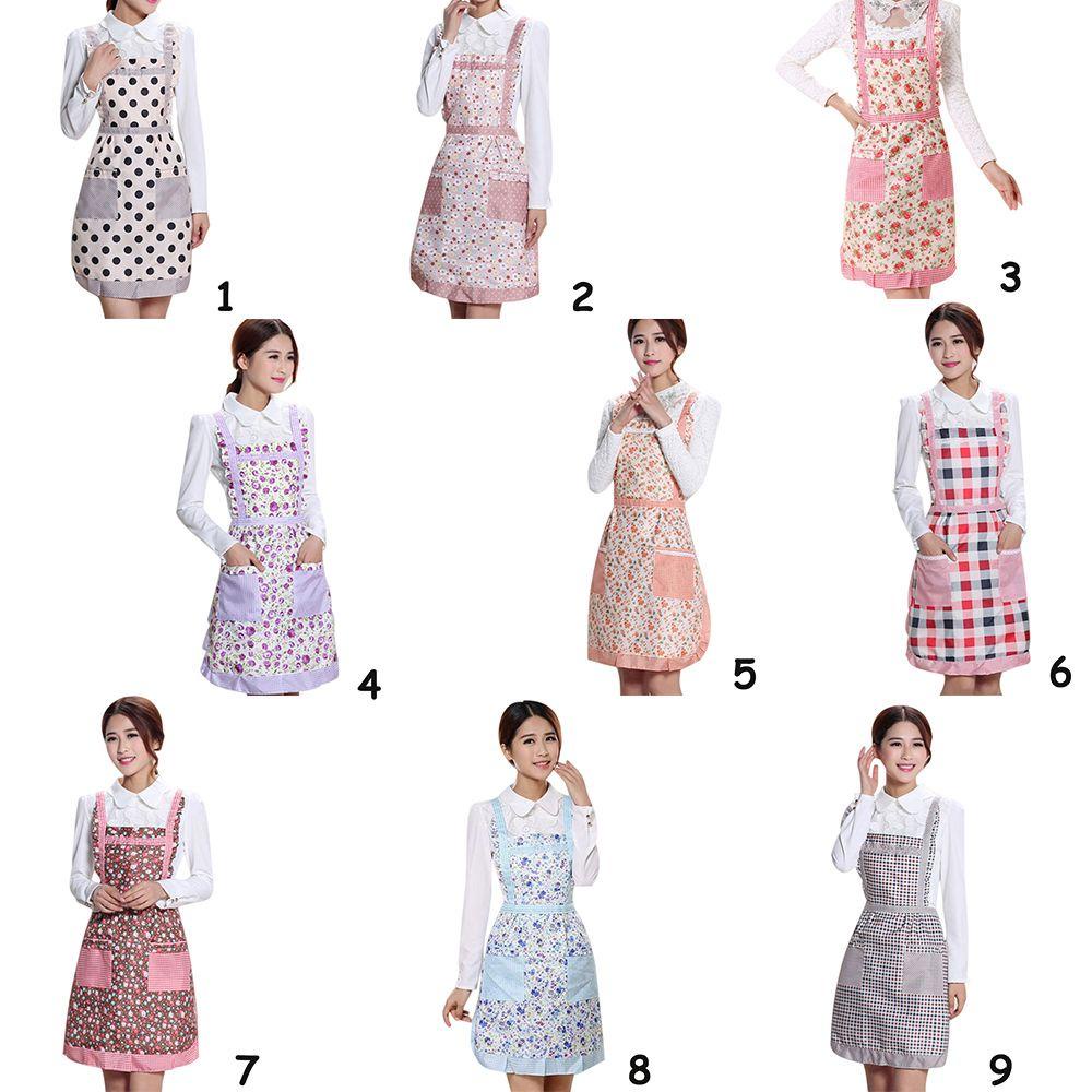 Tạp Dề Hai Lớp Chống Thấm Nước Chống Dầu Họa Tiết Kẻ Sọc Caro