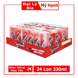 Thùng 24 lon nước tăng lực sting dâu