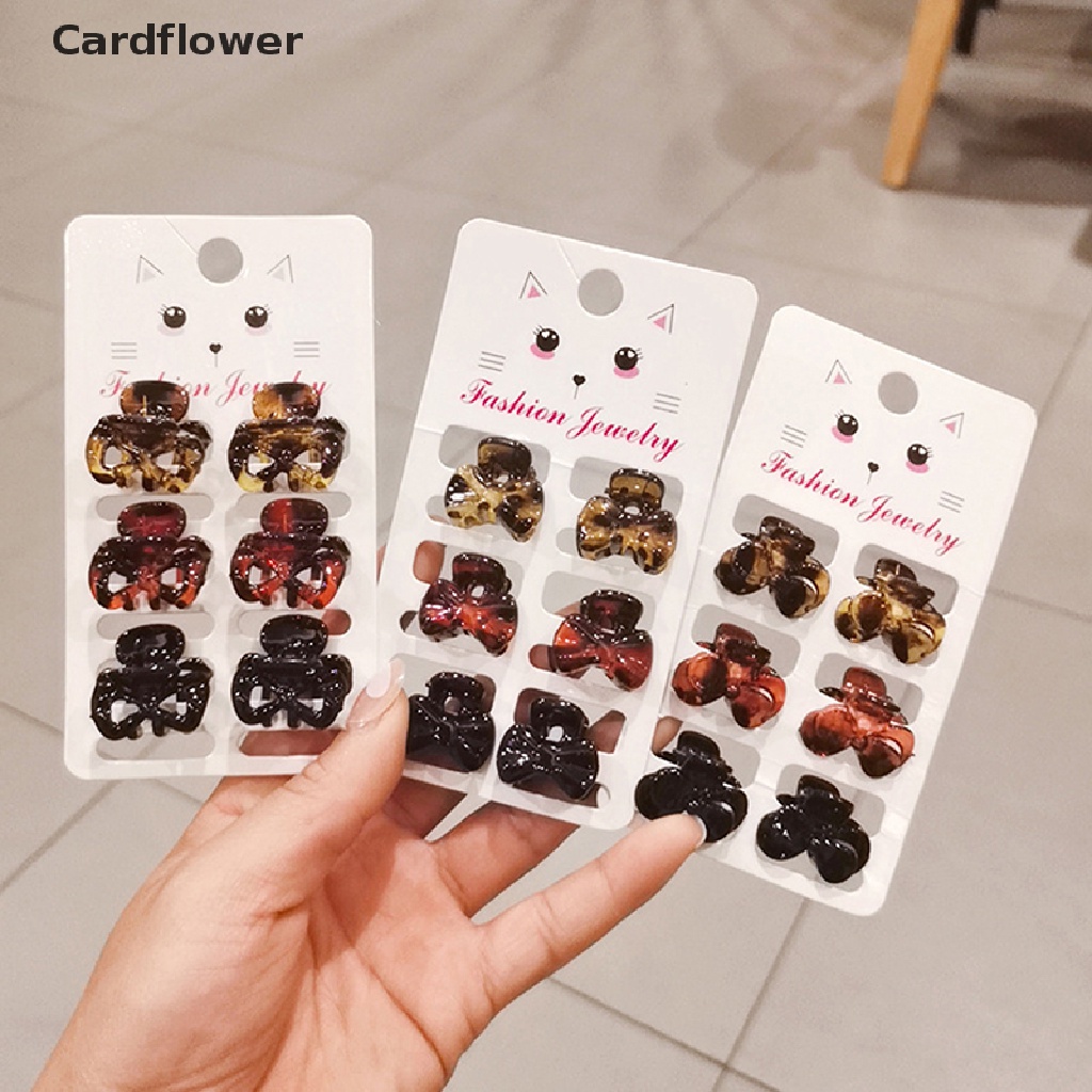 Set 6 Kẹp Tóc Mini Họa Tiết Da Báo Thời Trang Cho Nữ