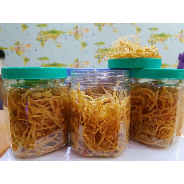 Mực xé sợi rim tỏi ớt 
