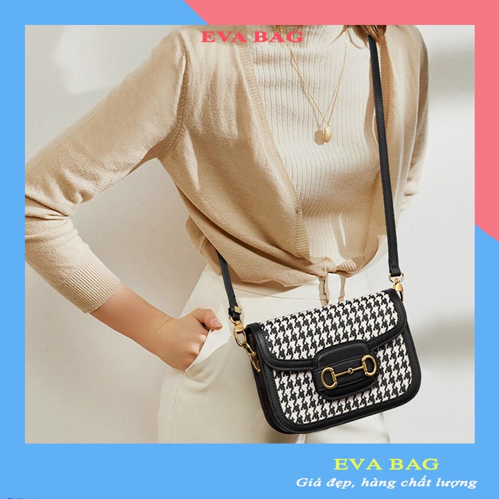 Túi đeo chéo nữ họa tiết kẻ ziczac giá rẻ thời trang đi chơi TX062