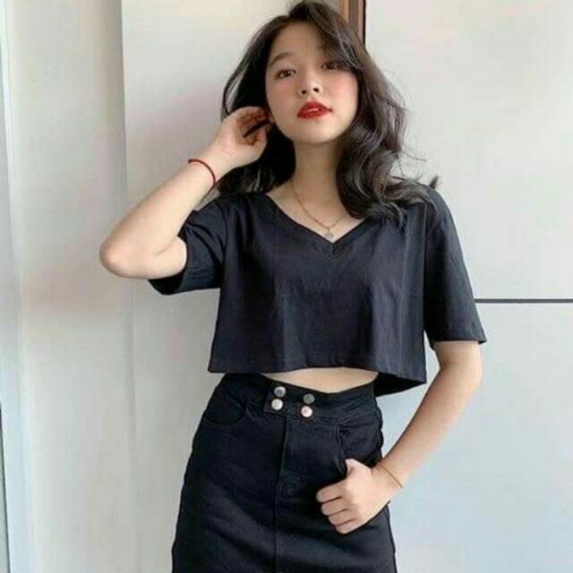 ✨[SIÊU SALE] Áo croptop trơn body cổ tim ✨⚡SIÊU SALE⚡Áo CropTop Thun Cổ tim trơn