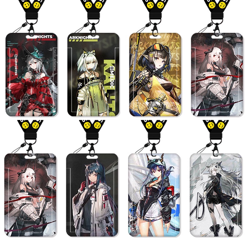 Arknights Card Sleeve New Name Tag Meal Card Student Game Bus Card Lanyard ID Sleeve Transparent Protective Shell Tomorrow's Ark Collection Custom Cute Anime Cartoon Skadi Personality Cool