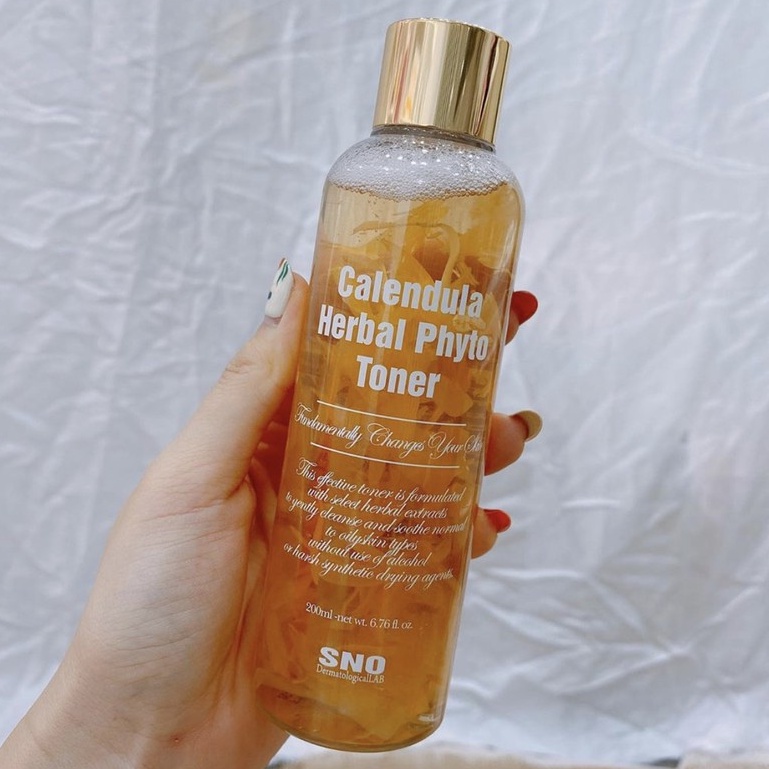 TONER HOA CÚC SNO Calendula Herbal Phyto HÀN QUỐC-bản dupe hoàn hảo của toner kiehl’s