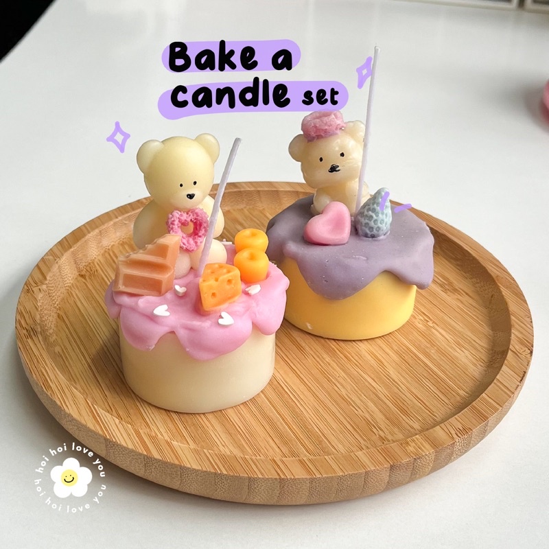 Set tự làm nến thơm hình bánh kem | Hoi hoi project