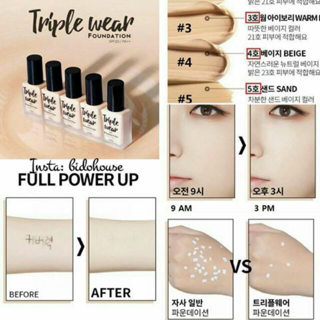 Kem nền A'Pieu Triple Wear Foundation SPF20 PA+++