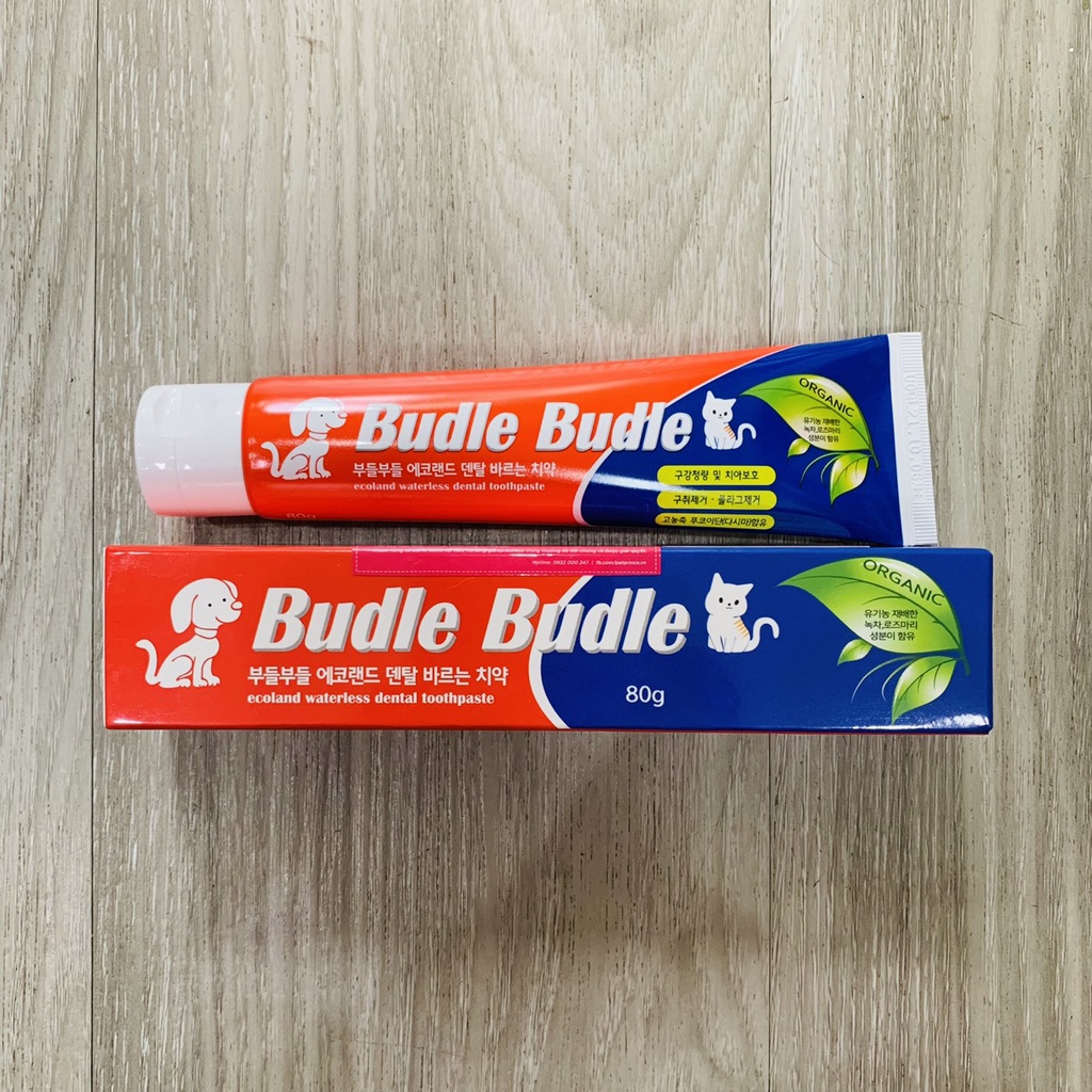 Kem đánh răng khô cho chó Budle'Budle 80g