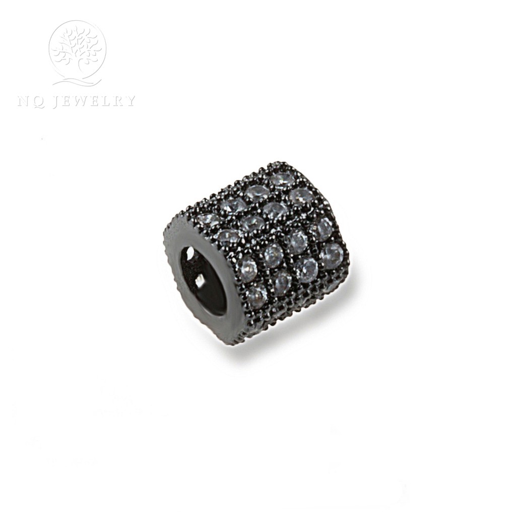 Charm trụ lục giác đính đá - NQ Jewelry