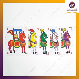 Set 5 giấy in hình ngựa 5 màu cúng nhập trạch, cúng tạ đất
