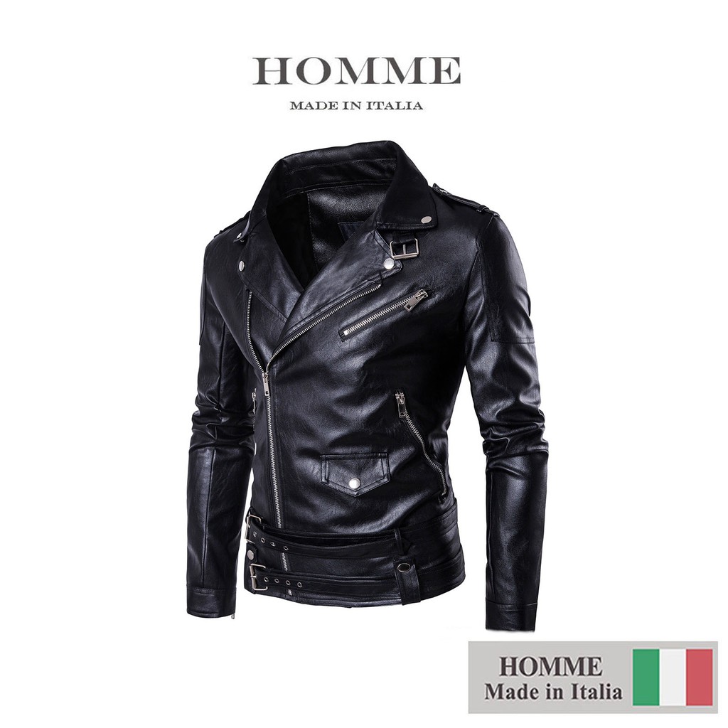 Áo khoác da Homme La Colle - Men's Synthetic Leather Jacket