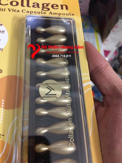 {Chính hãng - Ảnh thật} Tinh chất Serum Collagen tươi Ammud Multi Vita Ampoule - Vỉ 12 viên Hàn Quốc | BigBuy360 - bigbuy360.vn