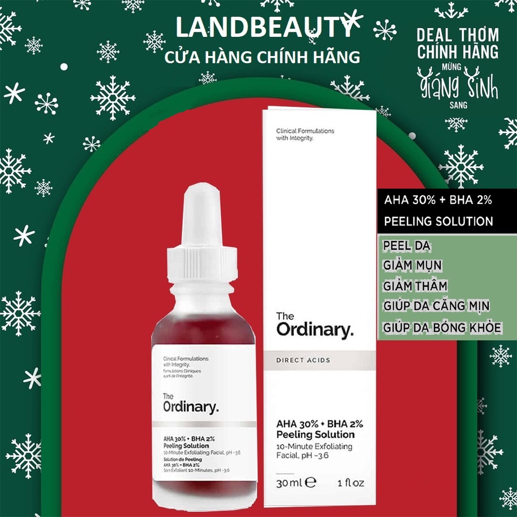 Tinh Chất Peel da The Ordinary AHA 30%+BHA 2% Peeling Solution 30ml