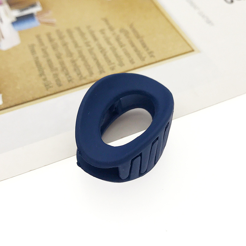 (Hàng Mới Về) 1 Kẹp Tóc Hình Bầu Dục Màu Trơn Phong Cách Hàn Quốc Cho Nữ