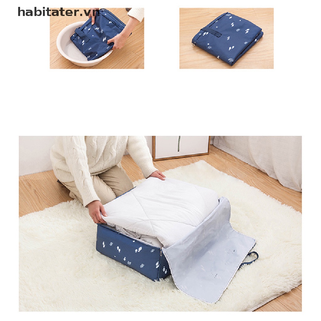 Túi đựng chăn mền quần áo đồ chơi vải không dệt sức chứa lớn mang theo đi du lịch tiện lợi