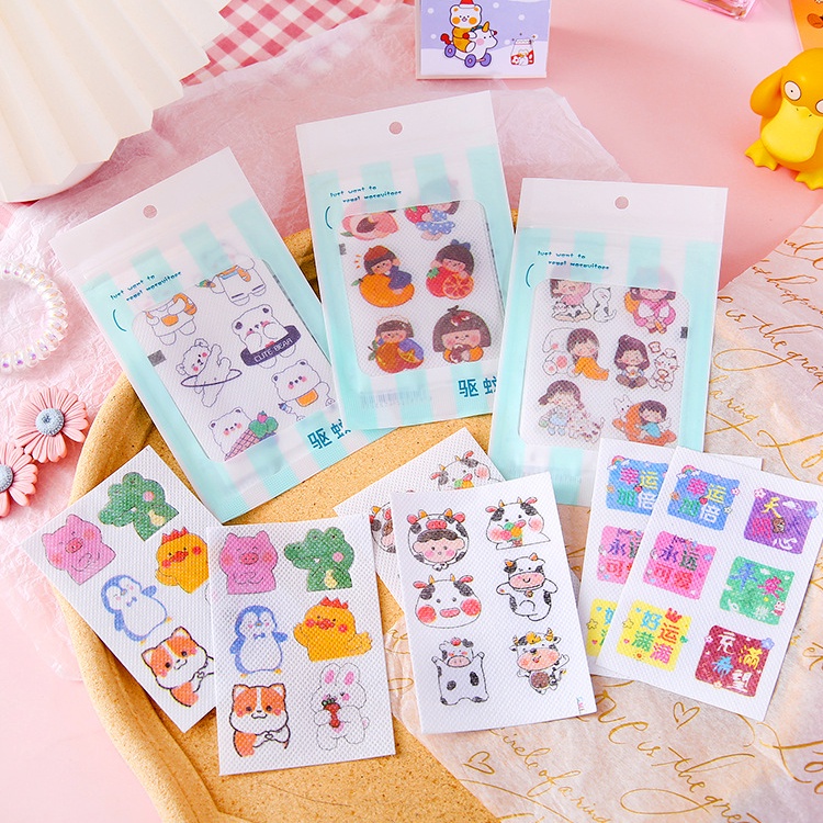 Set 12 Miếng Dán Chống Muỗi Bò Sữa - Sticker Tinh Dầu Đuổi Muỗi Hoạt Hình Hàn Quốc Dễ Thương Duashop