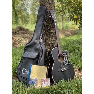 Đàn guitar acoustic DTY850 có lắp eq-Màu đen mờ