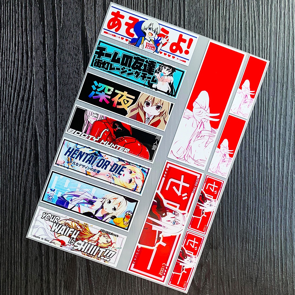 Phong cách Nhật Bản Loli Beauty Sticker Jdm Xe phản quang Sửa đổi Decal Đề can Xe máy Trầy xước Bìa Dán