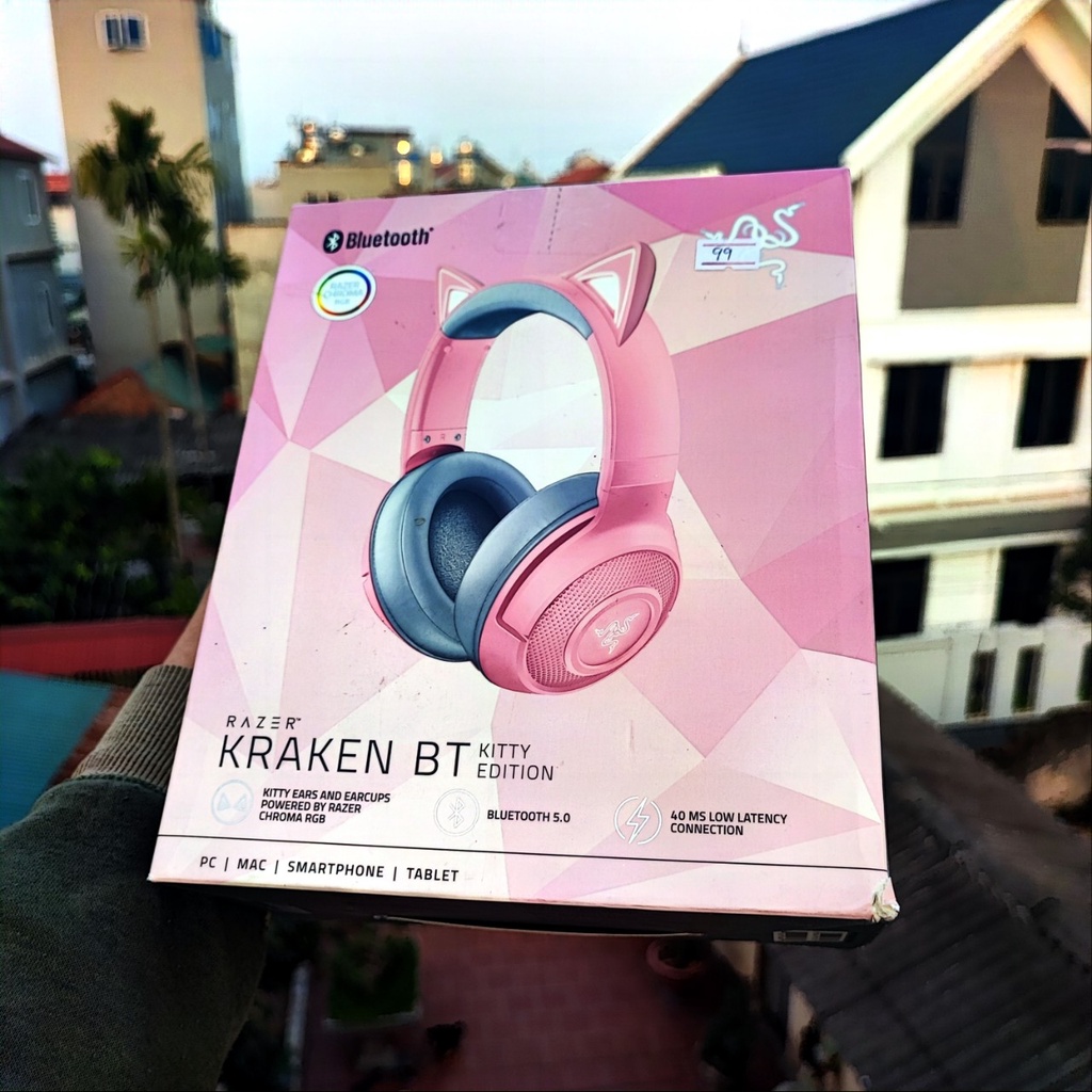 Tai nghe bluetooth Razer Kraken BT Kitty Edition - Tai nghe không dây phiên bản màu hồng