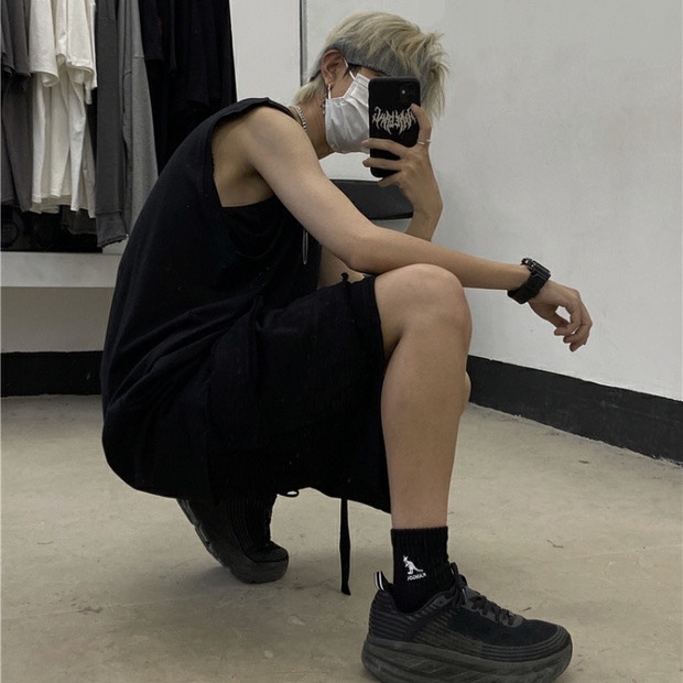 Áo Thun Sát Nách Dáng Rộng Vải Mỏng Kiểu Hồng Kông Retro Thời Trang Mùa Hè Năng Động