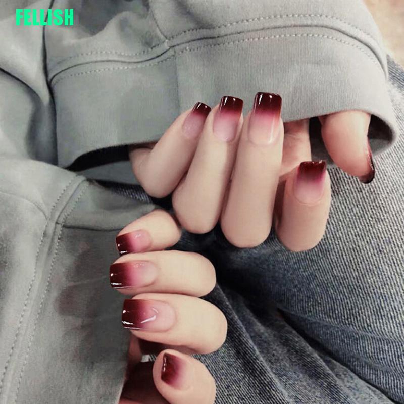[Hàng mới về] 24 móng giả tông màu gradient xinh xắn
