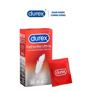 Bao cao su durex . bao cao su durex fetherlite ultima , siêu mỏng ,cảm giác chân thực tăng cực khoái