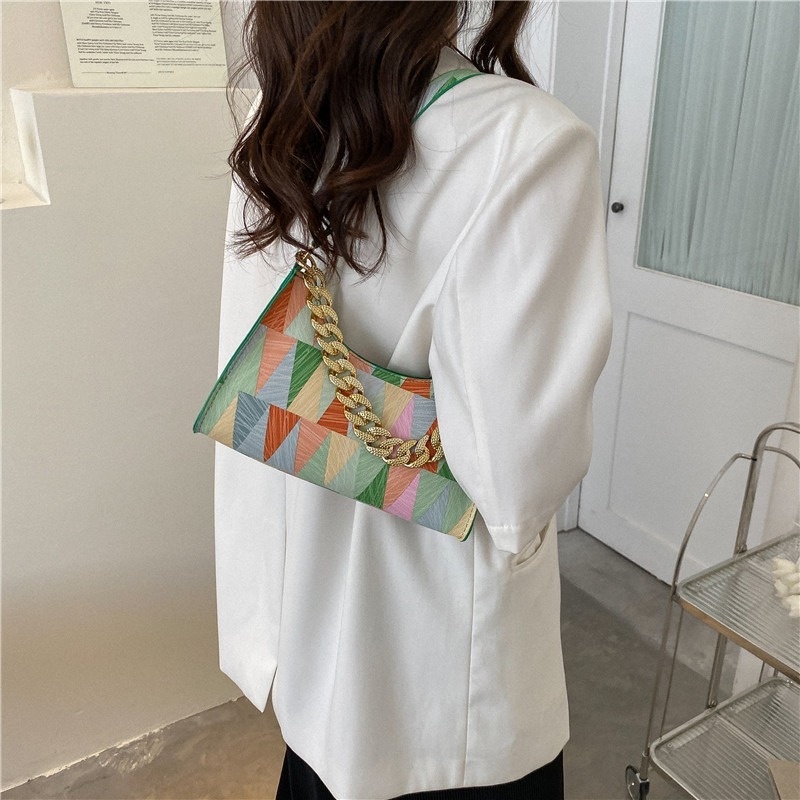 Túi Đeo Vai Phối Dây Xích Phong Cách Thời Trang Mùa Hè 2022 NB00078