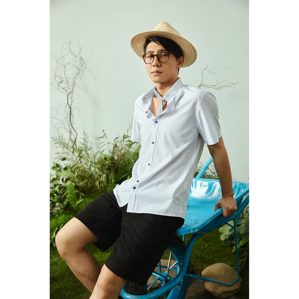 Áo sơ mi BB shirt họa tiết nam IVY moda MS 16E2880