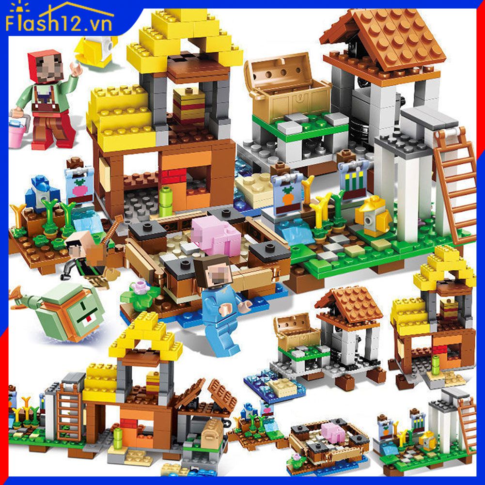 Lego Minecraft Series Khối Xây Dựng Bé Trai Và Bé Gái 6 Tuổi Các Hạt Nhỏ Lắp Ráp Vấn Giáo Dục Đồ Chơi (mới Trang Trại Nhà) 2022 New 2022 Mới 2022