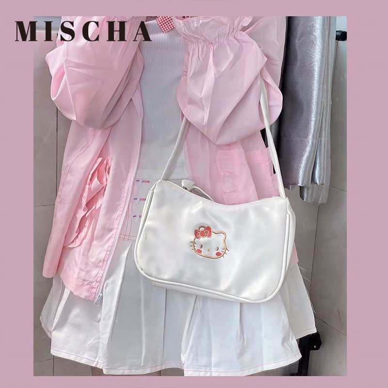 Mischa Túi Xách Đeo Vai Bằng Da PU Màu Trơn Phong Cách Phương Tây Thời Trang