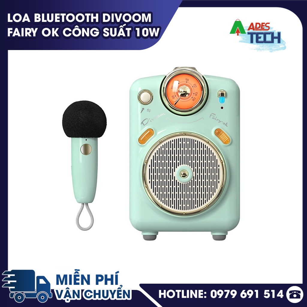 Loa Divoom Fairy Ok | Loa Bluetooth Kết Hợp Micro Karaoke Đa Năng 4.5 | Bảo Hành Chính Hãng 12 Tháng