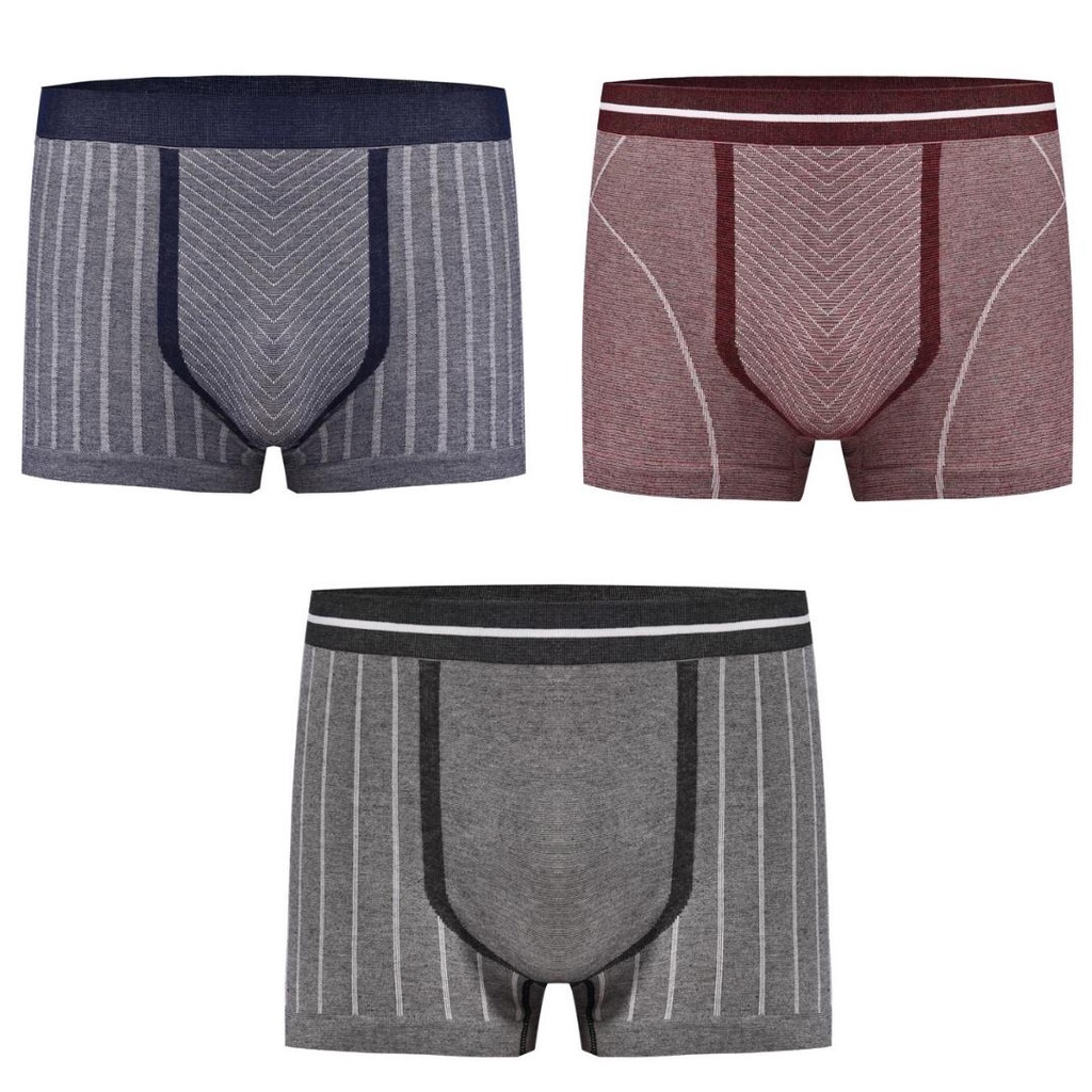 Combo 3 Quần Lót Boxer Nam KOJIBA Dệt Kim Bamboo Co Giãn 4 Chiều Kháng Khuẩn Chống Mùi Hôi