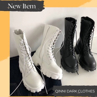 Boots da cao cổ hot hit QINNI Boots cao cổ phối đồ cực chất. Hàng sale giá cực tốt.