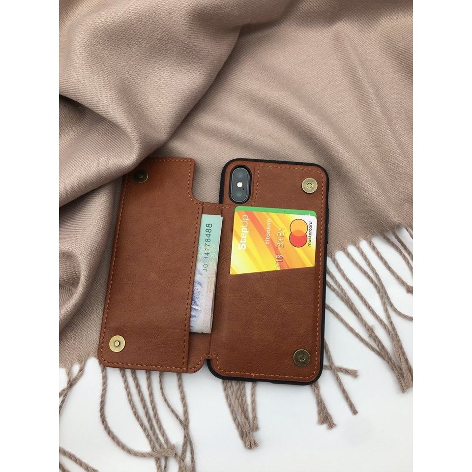 [ Chính hãng ] Ốp lưng đa năng ví Puloka da xịn cho Iphone X / XS MAX / 7+ /8  PLUS / 11 / 11 PRO / MAX, đựng tiền, thẻ