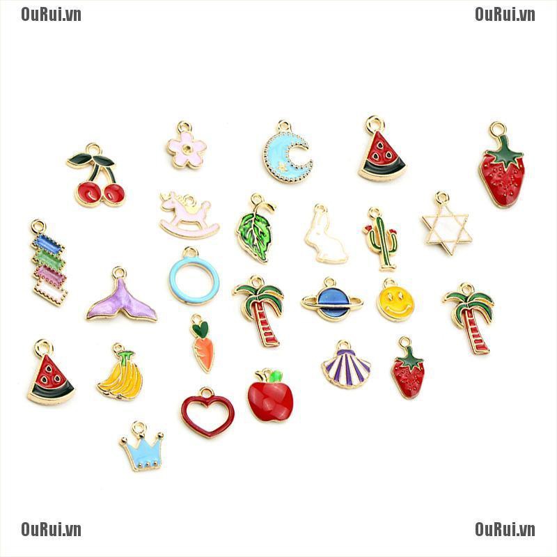 Bộ 50 Mặt Dây Chuyền Tráng Men Thủ Công Xinh Xắn