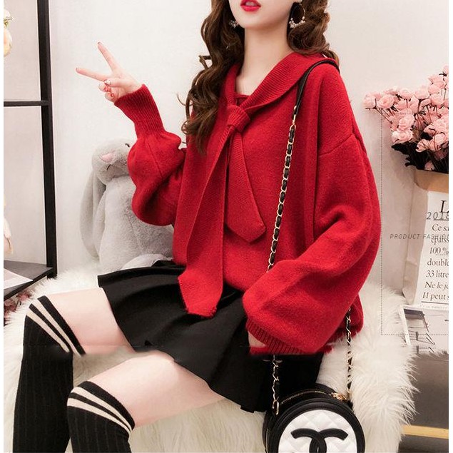 Áo Sweater Dáng Rộng Phối Ren Thời Trang Mùa Thu Hàn Quốc Dành Cho Nữ