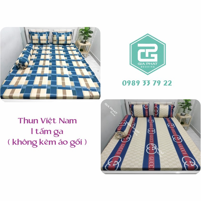 Ga giường lẻ thun lạnh Việt Nam cao cấp Kẻ sọc