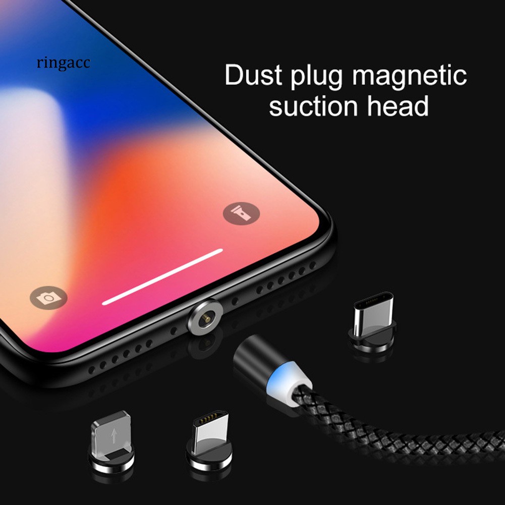 【RAC】Micro USB Type-C Magnetic Braided Charge Data Transfer Cable for Android iPhone