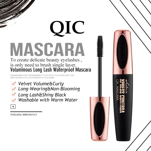 Mascara sợi tơ 4D chống nước làm cong dày và dài mi hiệu quả | BigBuy360 - bigbuy360.vn