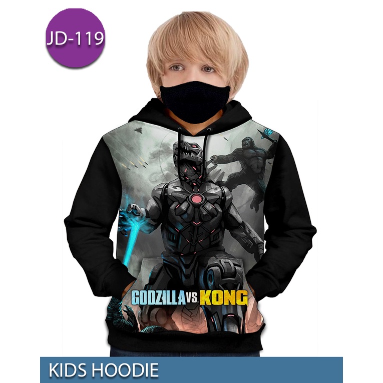 Áo khoác len Godzilla vs. Áo khoác len in hình toàn thân cho bé JD-119