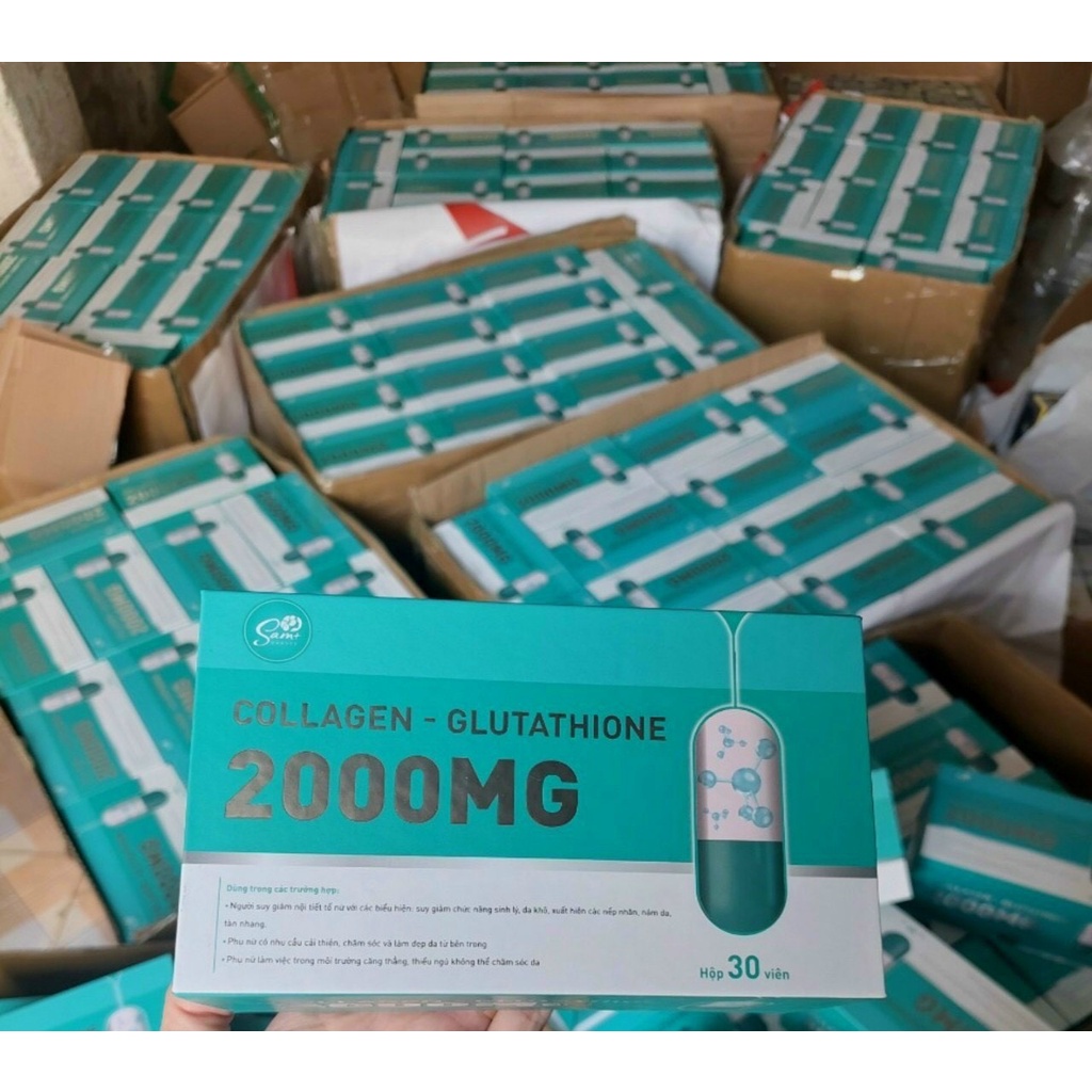 [ Chính hãng] Viên uống trắng da Glutathione 2000MG bật tông tức thì an toàn [ Hộp 30 viên]