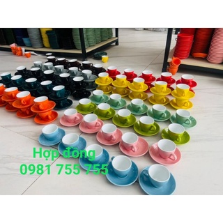 Ly tách sứ uống cafe Espresso 70ml_Cốc kèm đĩa Sứ Bát Tràng Cao Cấp