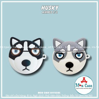 🔥Ốp airpod/Case airpod/bao airpod 1 và 2, i11,i12, i99, i100...Chó Husky Cao Cấp