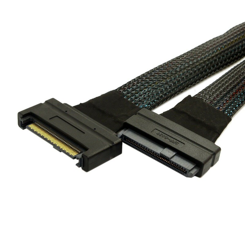 U2 SFF-8639 NVME PCIe SSD Cable Male to Female Extension Cable 50cm MINI SAS 68Pin Server Power Cable for 750 U.2 SSD